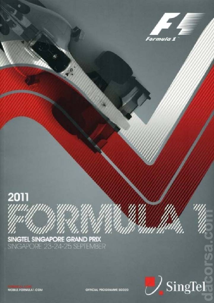 Poster of Formula 1 Singapore Grand Prix 2011, FIA Formula One World Championship round 14, Singapore, 23 - 25 September 2011