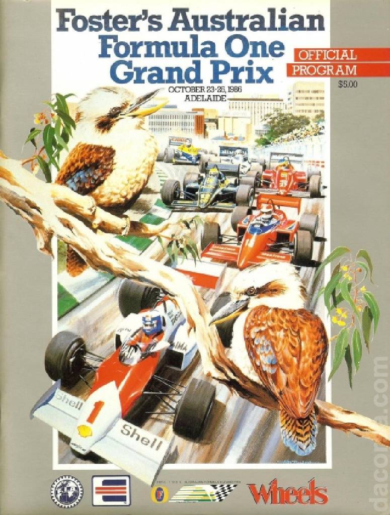 Poster of Foster's Australian Grand Prix 1986, FIA Formula One World Championship round 16, Australia, 23 - 26 October 1986