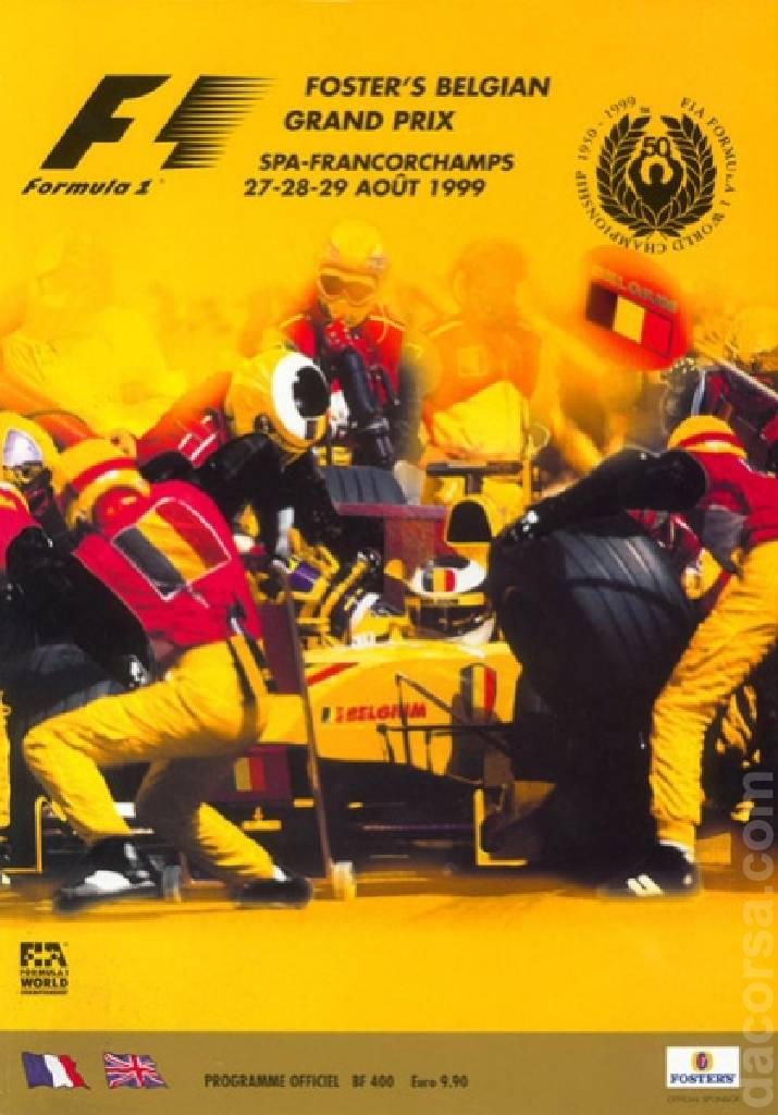 Image representing Foster's Belgian Grand Prix 1999, FIA Formula One World Championship round 12, Belgium, 27 - 29 August 1999
