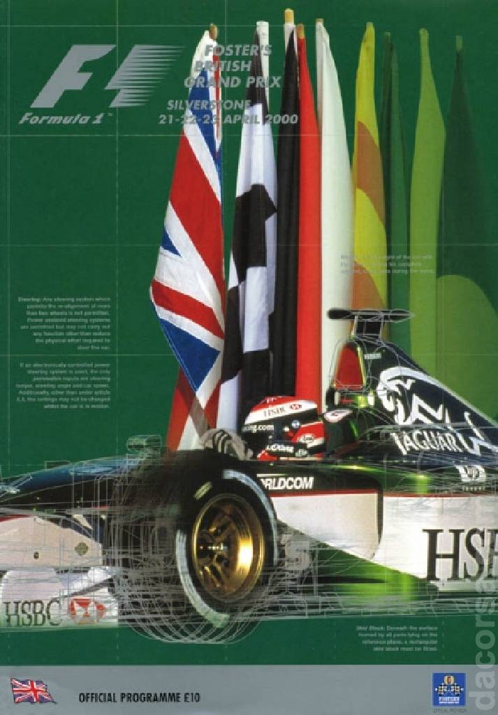 Poster of Foster's British Grand prix 2000, FIA Formula One World Championship round 04, United Kingdom, 21 - 23 April 2000