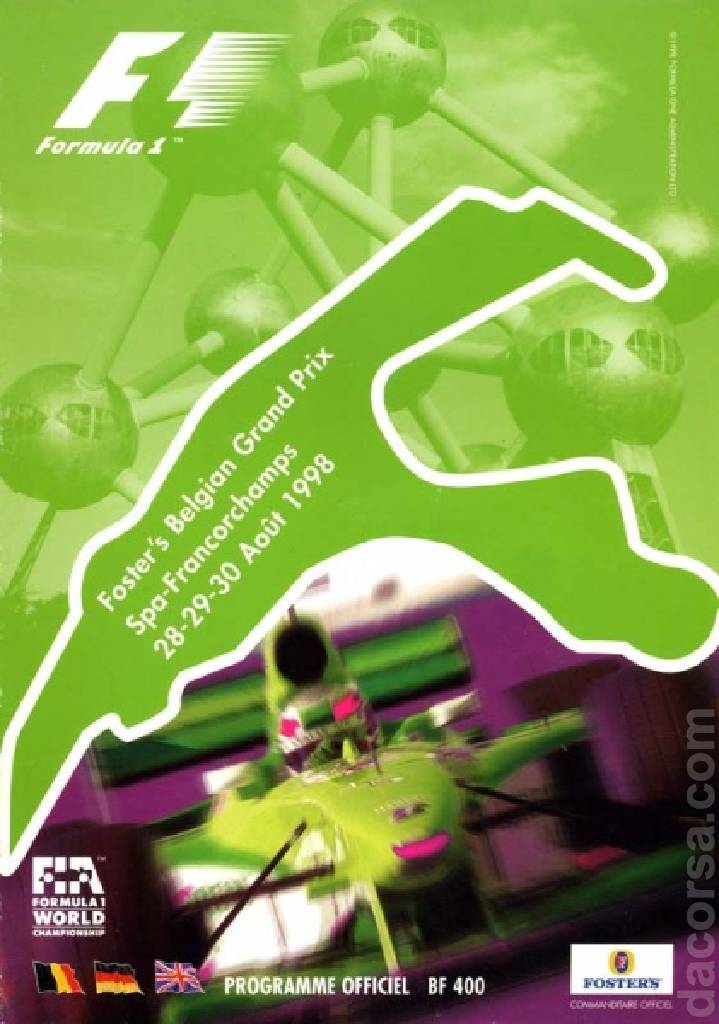 Image representing Foster's Grand Prix de Belgique 1998, FIA Formula One World Championship round 13, Belgium, 28 - 30 August 1998