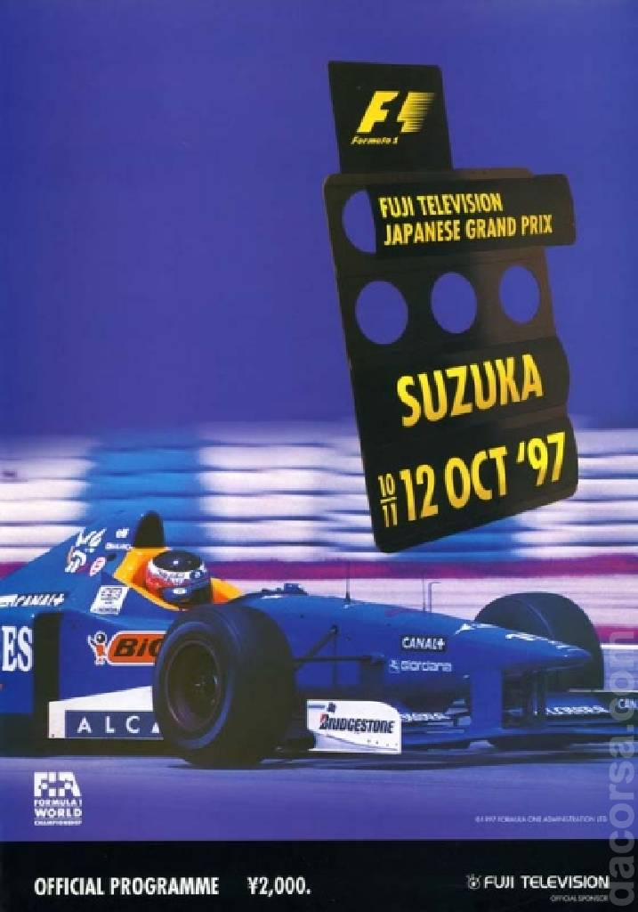 Poster of Fuji Television Japanese Grand Prix 1997, FIA Formula One World Championship round 16, Japan, 10 - 12 October 1997