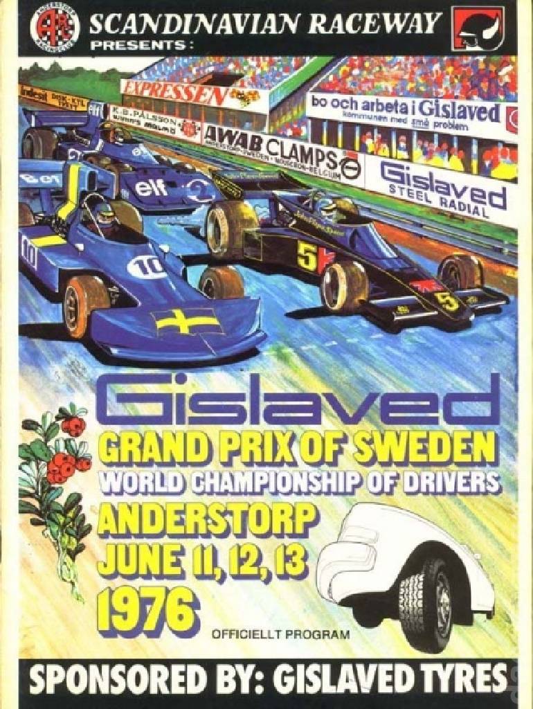 Poster of Gislaved Grand Prix of Sweden 1976, FIA Formula One World Championship round 07, Sweden, 11 - 13 June 1976