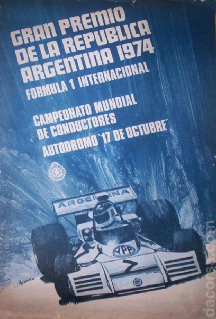 Poster of Gran Premio de la Republica Argentina 1974, FIA Formula One World Championship round 01, Argentina, 13 January 1974