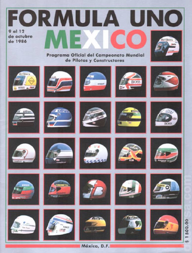Image representing Gran Premio de Mexico 1986, FIA Formula One World Championship round 15, Mexico, 9 - 12 October 1986