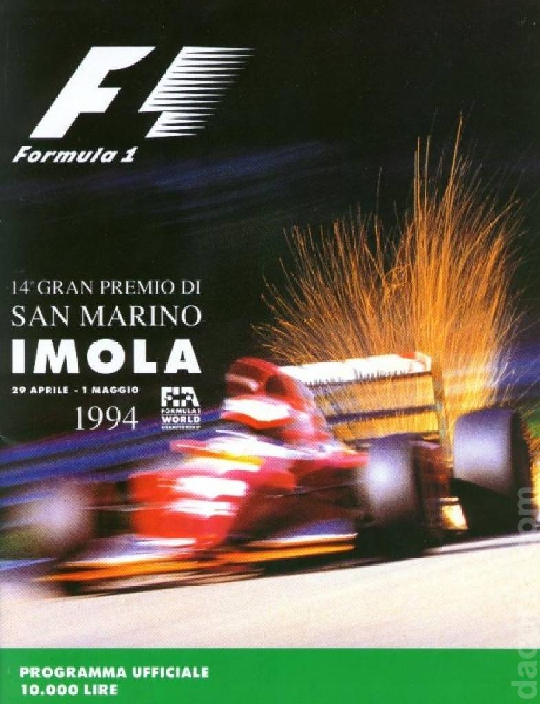 Poster of Gran Premio di San Marino 1994, FIA Formula One World Championship round 03, San Marino, 29 April - 1 May 1994