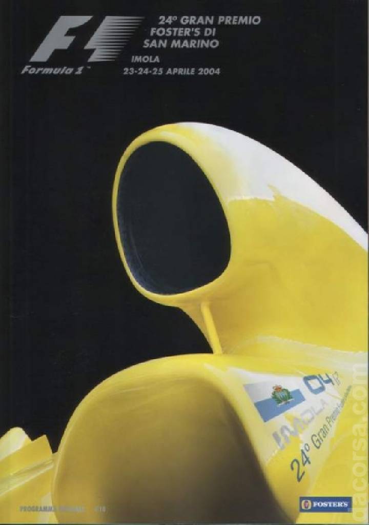 Poster of Gran Premio Warsteiner di San Marino 2004, FIA Formula One World Championship round 04, San Marino, 23 - 25 April 2004