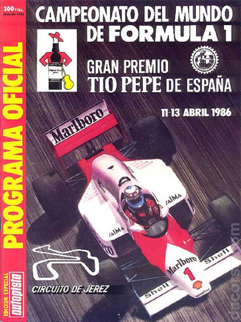 Image representing Grand Premio Tio Pepe de Espana 1986, FIA Formula One World Championship round 02, Spain, 11 - 13 April 1986