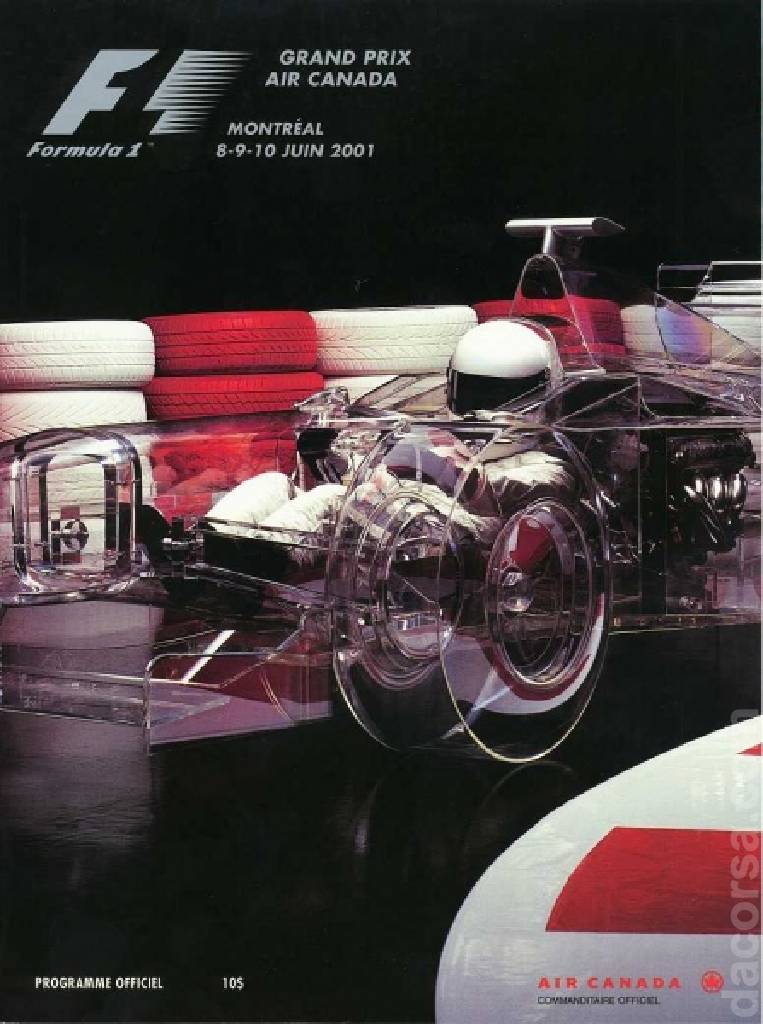 Poster of Grand Prix Air Canada 2001, FIA Formula One World Championship round 08, Canada, 8 - 10 June 2001