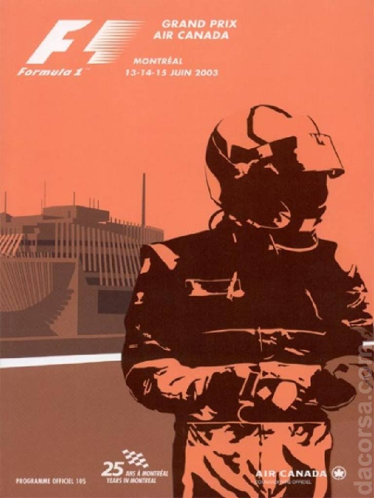 Poster of Grand Prix Air Canada 2003, FIA Formula One World Championship round 08, Canada, 13 - 15 June 2003