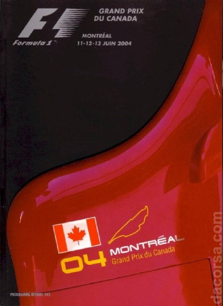 Poster of Grand Prix Air Canada 2004, FIA Formula One World Championship round 08, Canada, 11 - 13 June 2004