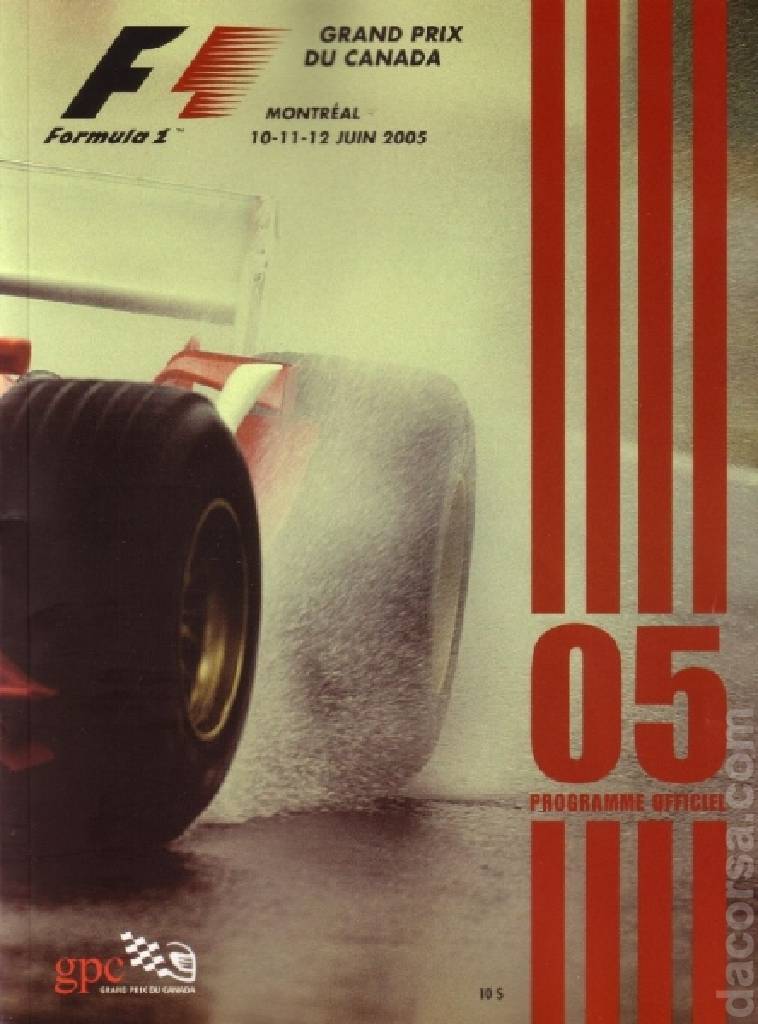 Poster of Grand Prix Air Canada 2005, FIA Formula One World Championship round 08, Canada, 10 - 12 June 2005