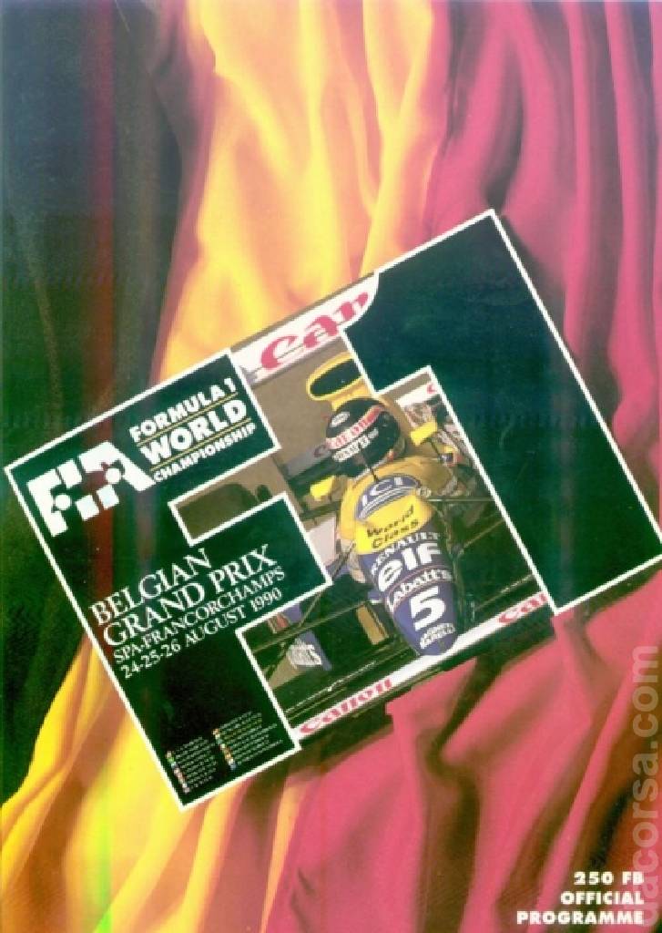 Poster of Grand Prix de Belgique 1990, FIA Formula One World Championship round 11, Belgium, 24 - 26 August 1990