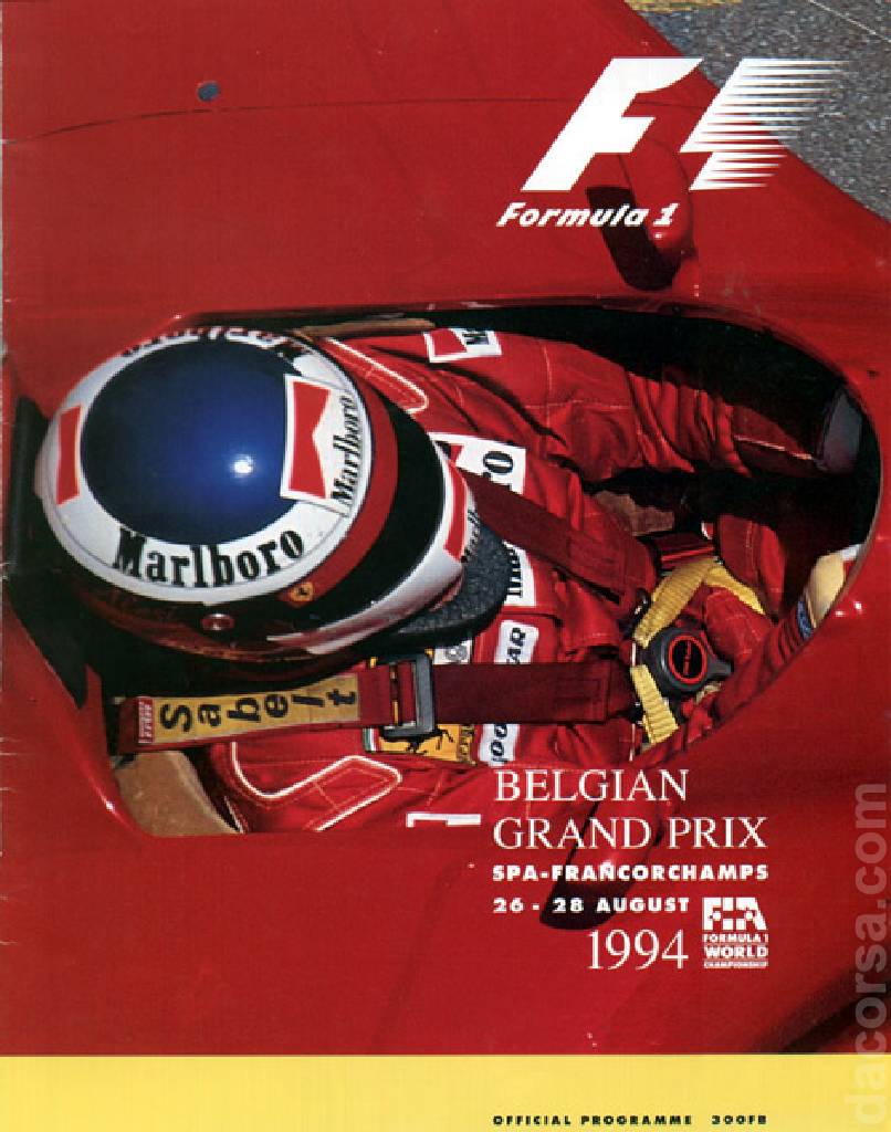 Image representing Grand Prix de Belgique 1994, FIA Formula One World Championship round 11, Belgium, 26 - 28 August 1994