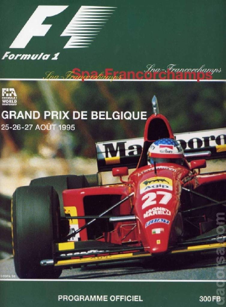 Poster of Grand Prix de Belgique 1995, FIA Formula One World Championship round 11, Belgium, 25 - 27 August 1995