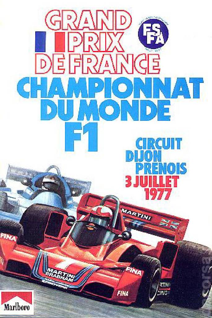 Poster of Grand Prix de France 1977, FIA Formula One World Championship round 09, France, 3 July 1977