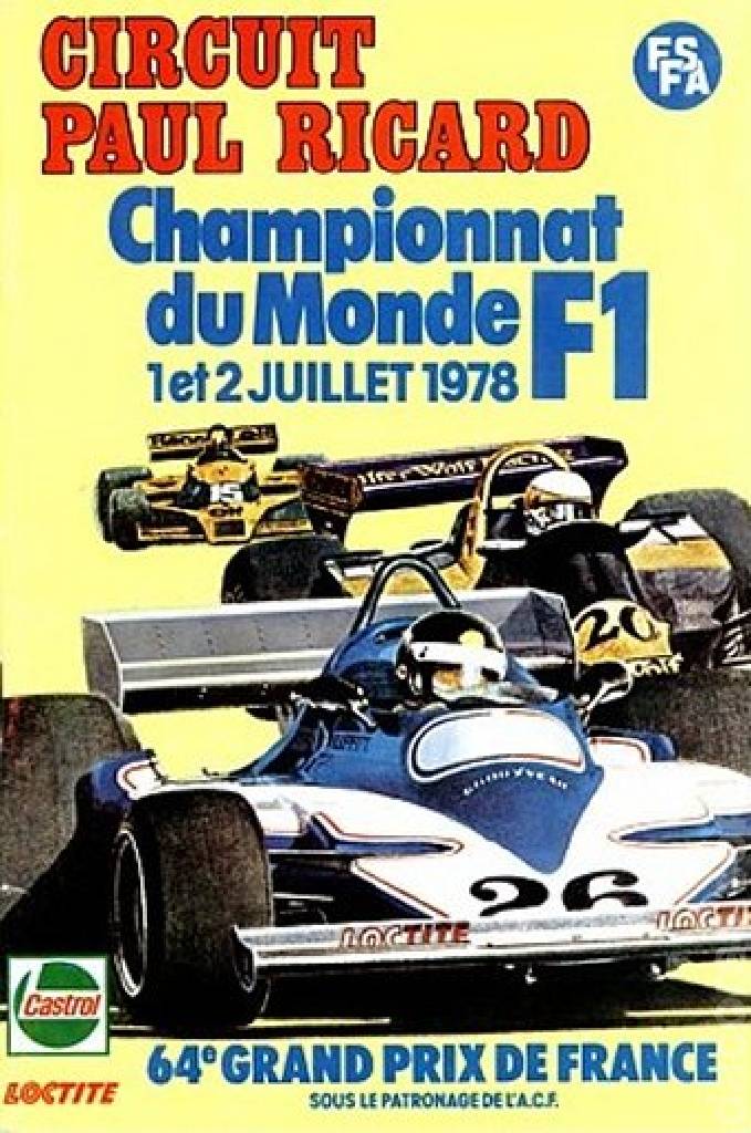 Poster of Grand Prix de France 1978, FIA Formula One World Championship round 09, France, 1 - 2 July 1978