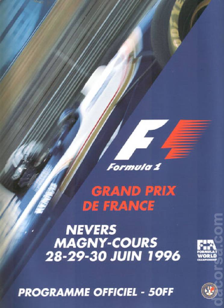 Poster of Grand Prix de France 1996, FIA Formula One World Championship round 09, France, 28 - 30 June 1996