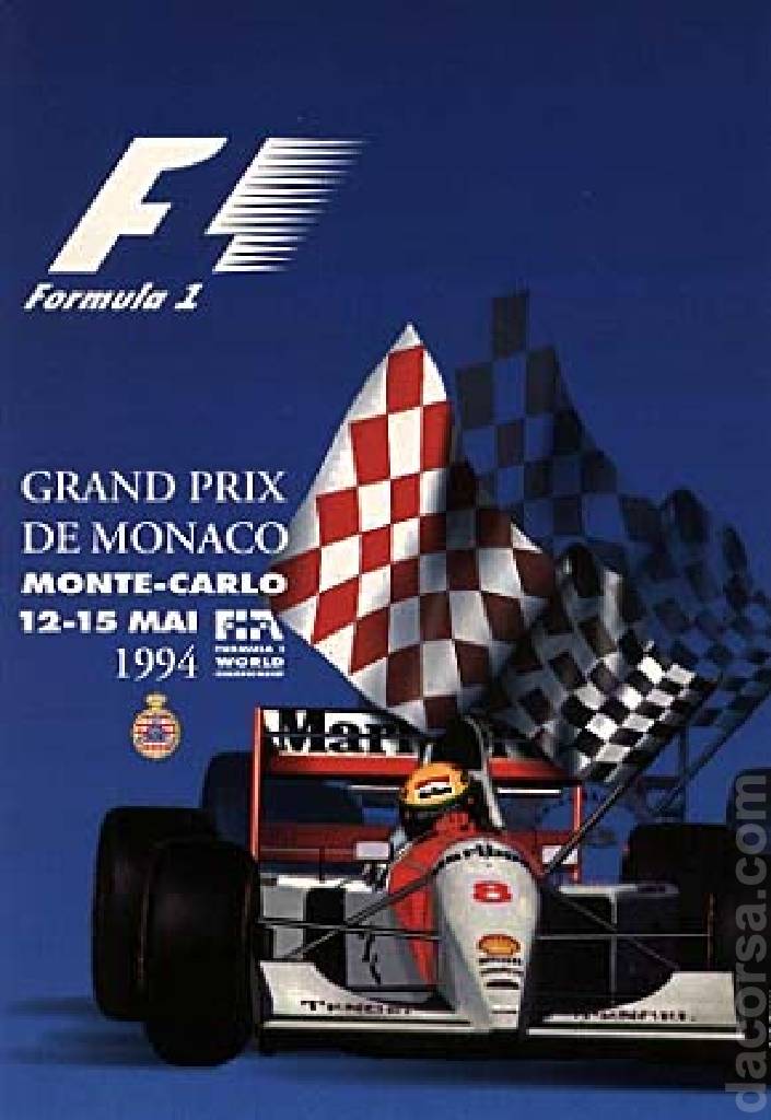 Poster of Grand Prix de Monaco 1994, FIA Formula One World Championship round 04, Monaco, 12 - 15 May 1994