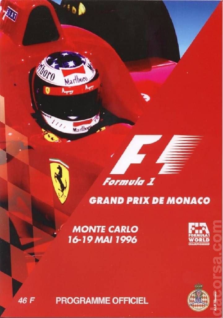 Poster of Grand Prix de Monaco 1996, FIA Formula One World Championship round 06, Monaco, 16 - 19 May 1996