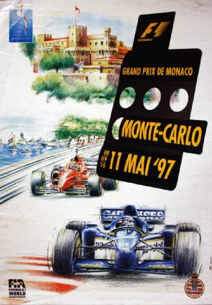 Poster of Grand Prix de Monaco 1997, FIA Formula One World Championship round 05, Monaco, 8 - 11 May 1997