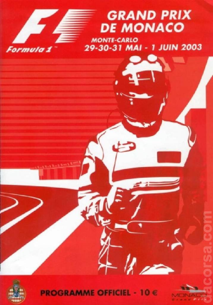 Poster of Grand Prix de Monaco 2003, FIA Formula One World Championship round 07, Monaco, 29 May - 1 June 2003