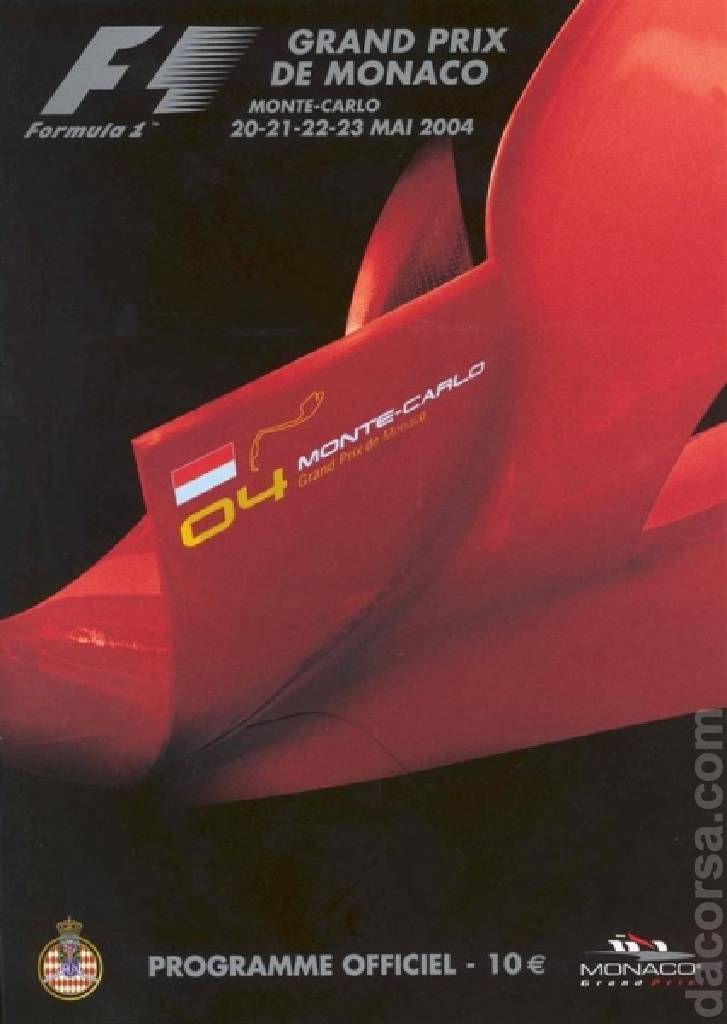 Poster of Grand Prix de Monaco 2004, FIA Formula One World Championship round 06, Monaco, 20 - 23 May 2004