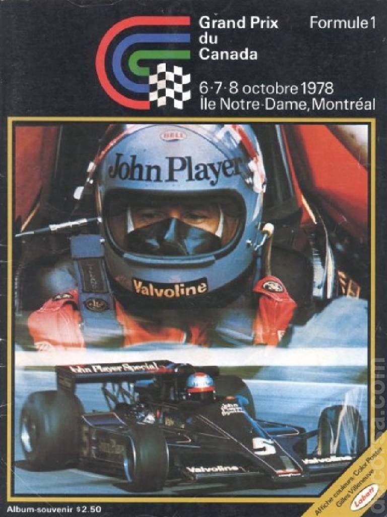Poster of Grand Prix du Canada 1978, FIA Formula One World Championship round 16, Canada, 6 - 8 October 1978