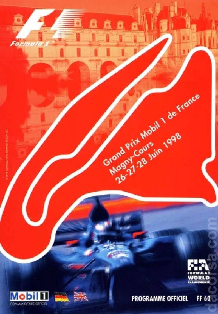 Poster of Grand Prix Mobil 1 de France 1998, FIA Formula One World Championship round 08, France, 26 - 28 June 1998