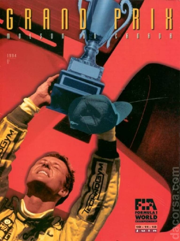 Poster of Grand Prix Molson du Canada 1994, FIA Formula One World Championship round 06, Canada, 10 - 12 June 1994