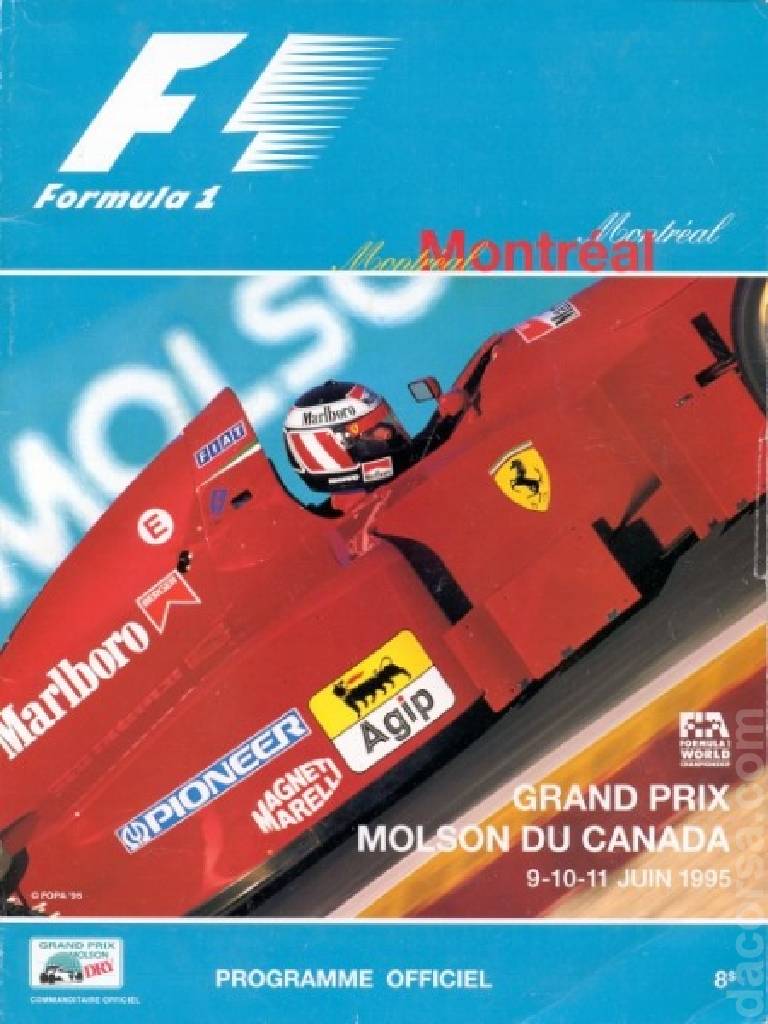 Poster of Grand Prix Molson du Canada 1995, FIA Formula One World Championship round 06, Canada, 9 - 11 June 1995