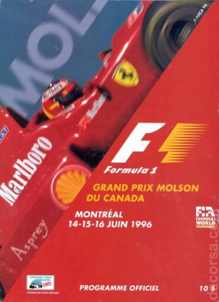 Image representing Grand Prix Molson du Canada 1996, FIA Formula One World Championship round 08, Canada, 14 - 16 June 1996