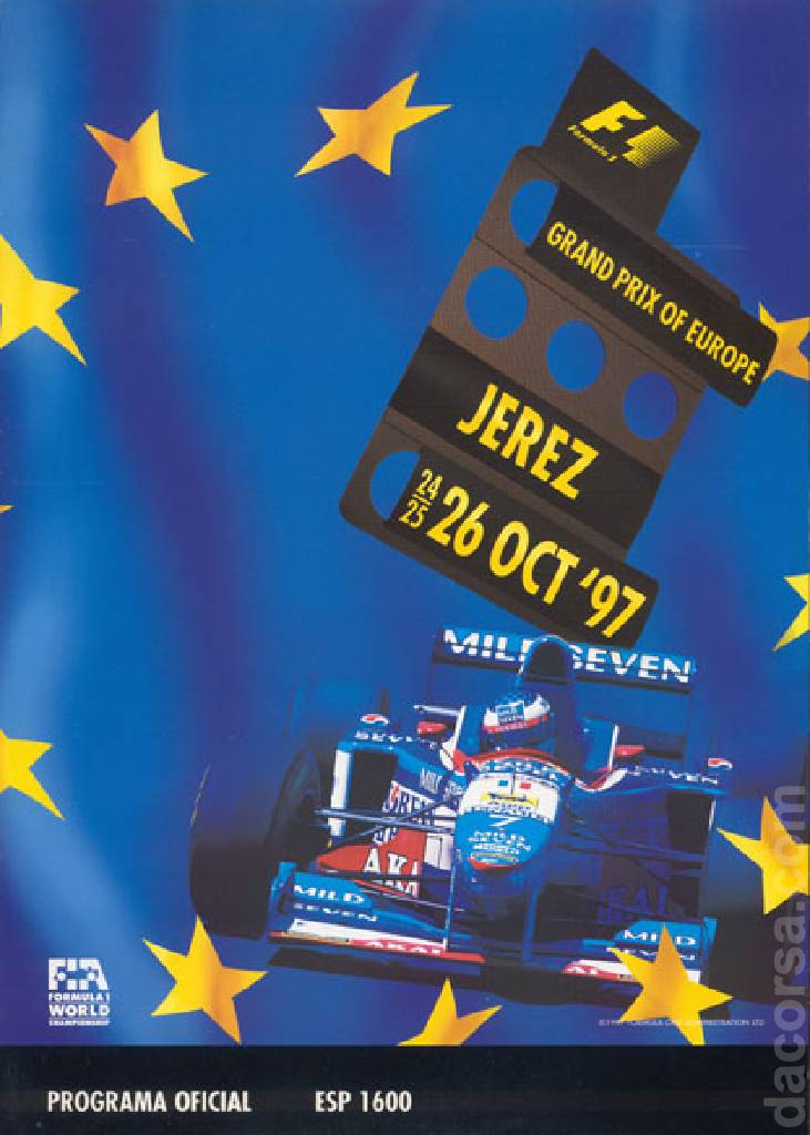 Image representing Grand Prix of Europe 1997, FIA Formula One World Championship round 17, Europe, 24 - 26 October 1997