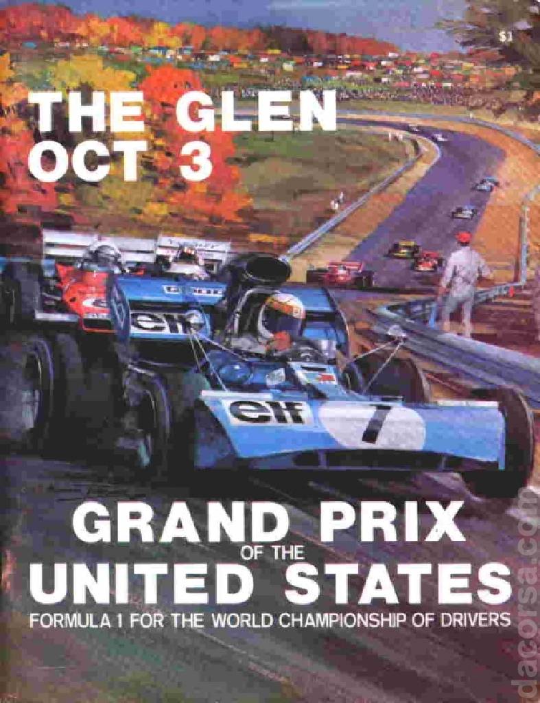 Poster of Grand Prix of the United States 1971, FIA Formula One World Championship round 11, United States, 3 October 1971