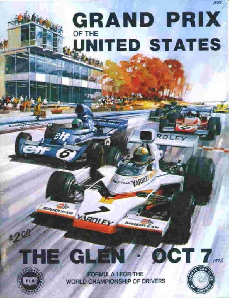 Poster of Grand Prix of the United States 1973, FIA Formula One World Championship round 15, United States, 7 October 1973