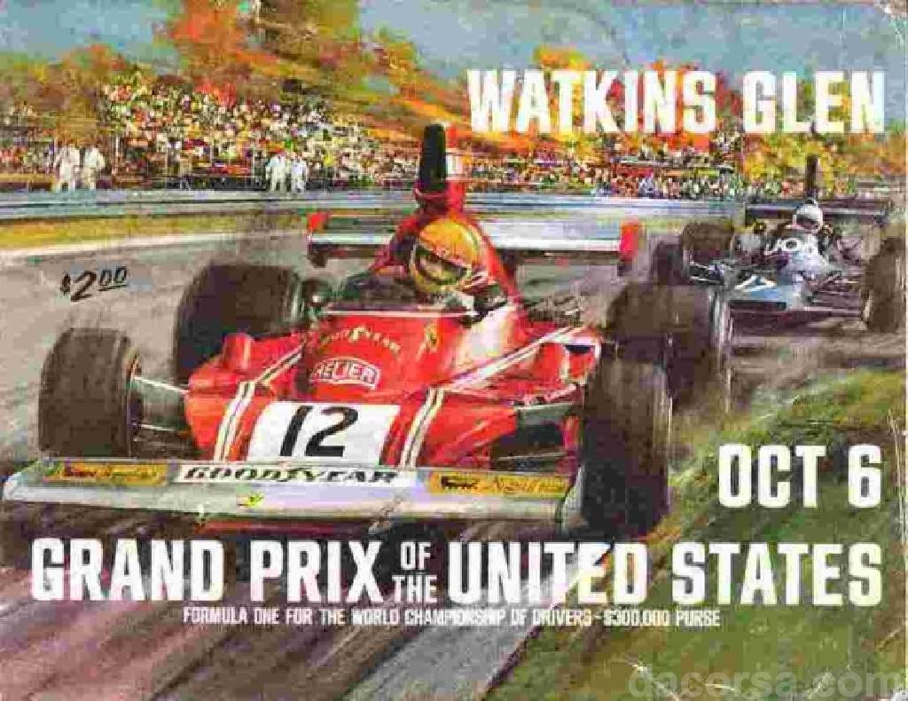 Poster of Grand Prix of the United States 1974, FIA Formula One World Championship round 15, United States, 6 October 1974