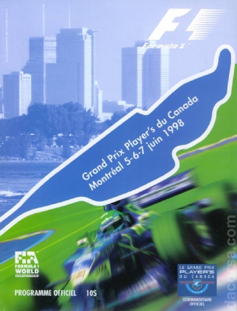 Poster of Grand Prix Player's du Canada 1998, FIA Formula One World Championship round 07, Canada, 5 - 7 June 1998