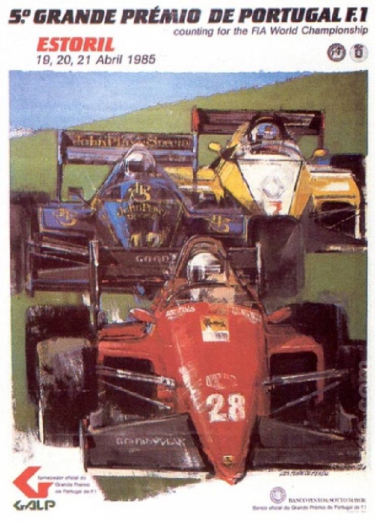 Poster of Grande Premio de Portugal 1985, FIA Formula One World Championship round 02, Portugal, 19 - 21 April 1985
