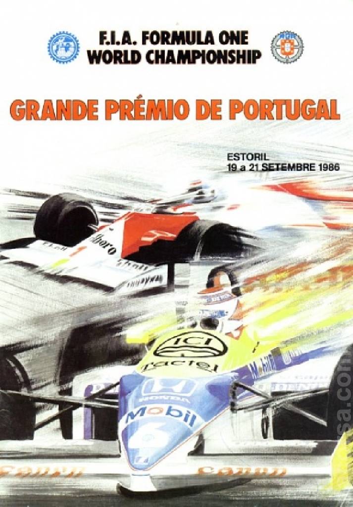 Poster of Grande Premio de Portugal 1986, FIA Formula One World Championship round 14, Portugal, 19 - 21 September 1986