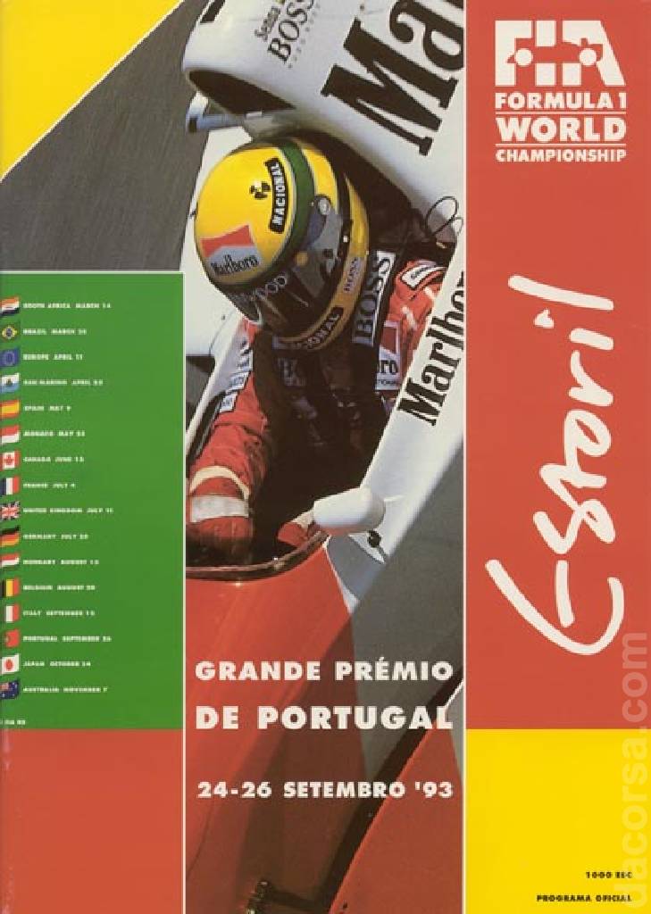 Poster of Grande Premio de Portugal 1993, FIA Formula One World Championship round 14, Portugal, 24 - 26 September 1993