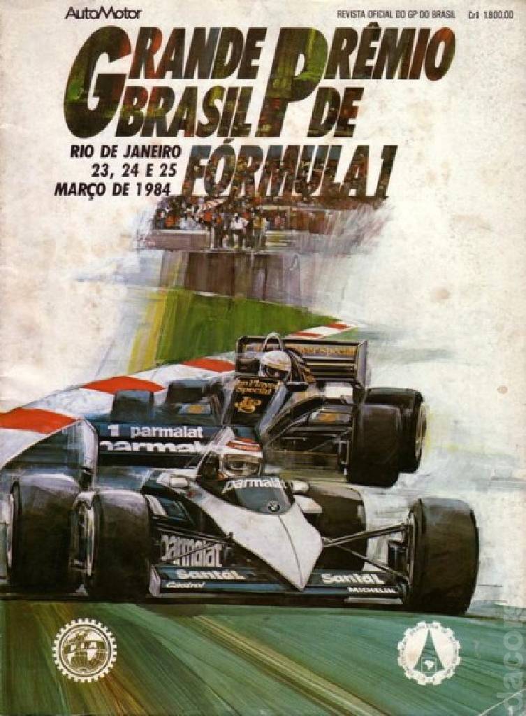 Poster of Grande Premio do Brasil 1984, FIA Formula One World Championship round 01, Brazil, 23 - 25 March 1984