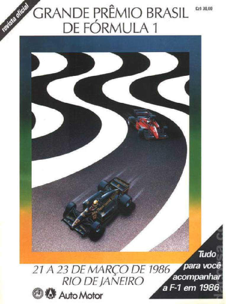 Poster of Grande Premio do Brasil 1986, FIA Formula One World Championship round 01, Brazil, 21 - 23 March 1986