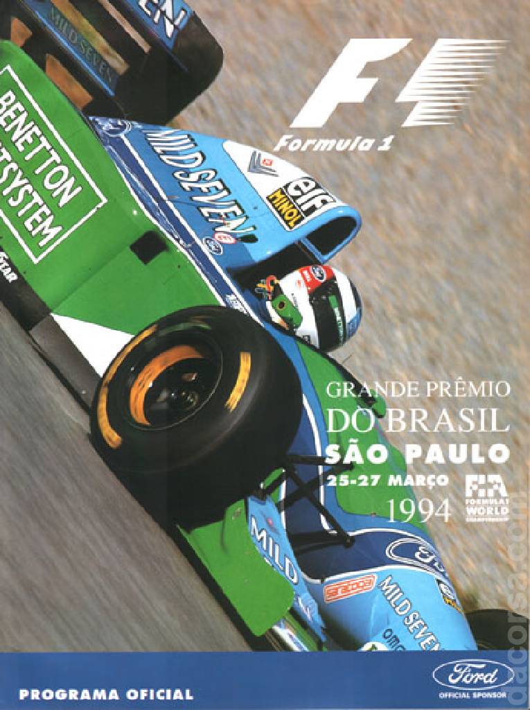 Poster of Grande Premio do Brasil 1994, FIA Formula One World Championship round 01, Brazil, 25 - 27 March 1994