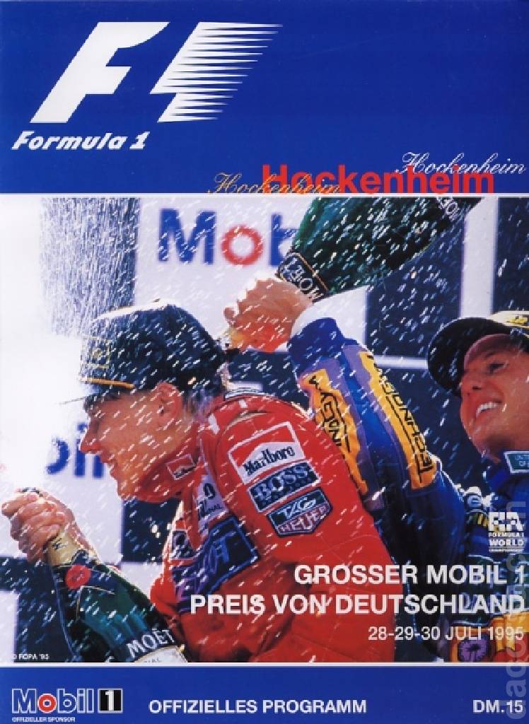Poster of Grosser Mobil 1 Preis von Deutschland 1995, FIA Formula One World Championship round 09, Germany, 28 - 30 July 1995
