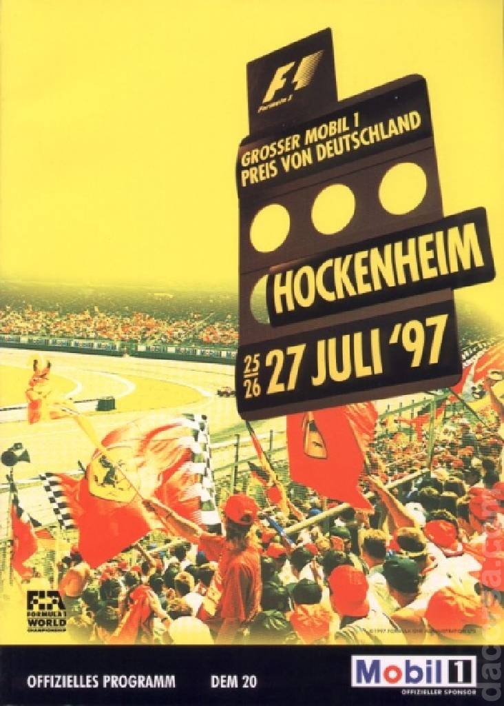 Image representing Grosser Mobil 1 Preis von Deutschland 1997, FIA Formula One World Championship round 10, Germany, 25 - 27 July 1997