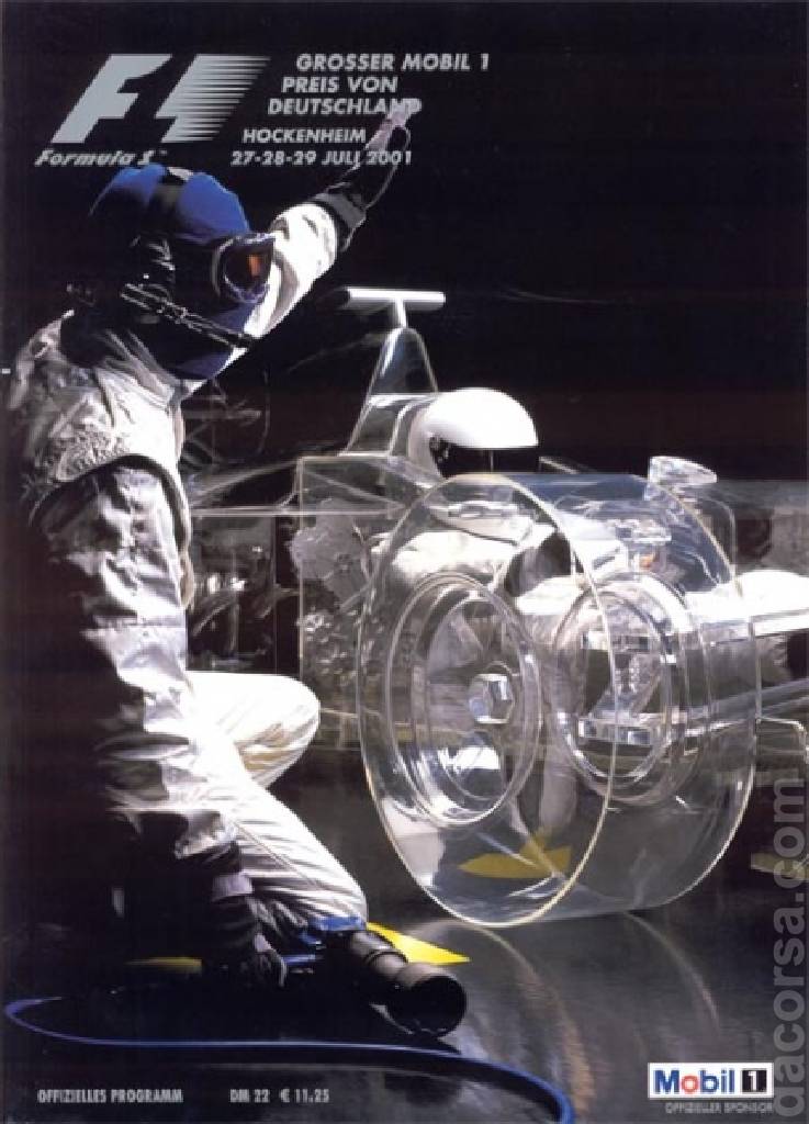 Image representing Grosser Mobil 1 Preis von Deutschland 2001, FIA Formula One World Championship round 12, Germany, 27 - 29 July 2001