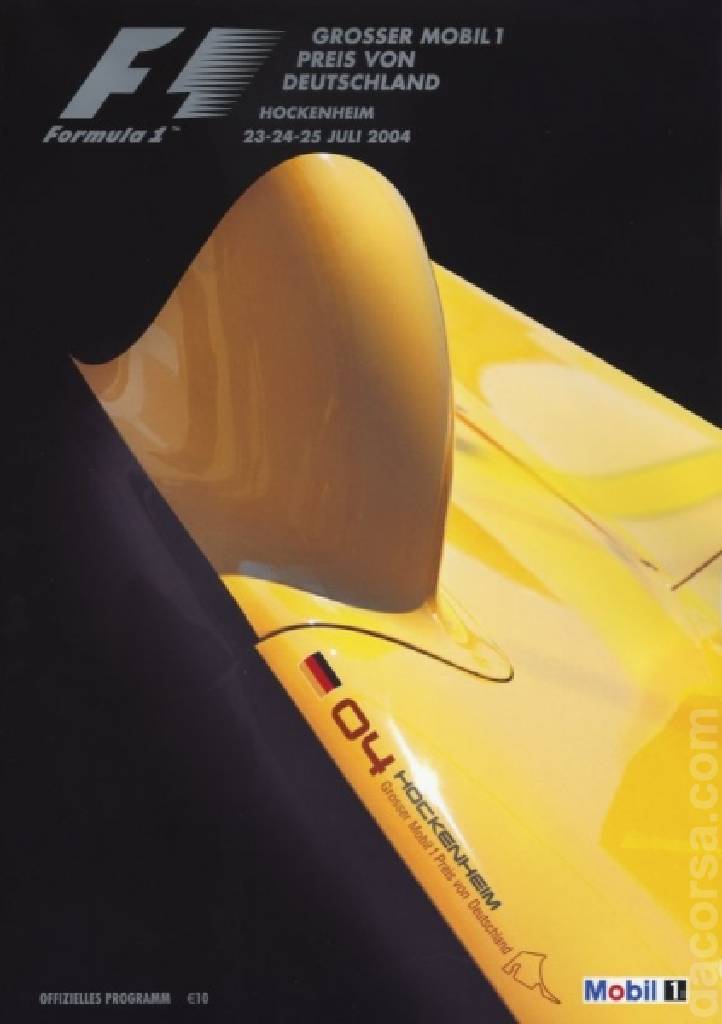 Poster of Grosser Mobil 1 Preis von Deutschland 2004, FIA Formula One World Championship round 12, Germany, 23 - 25 July 2004