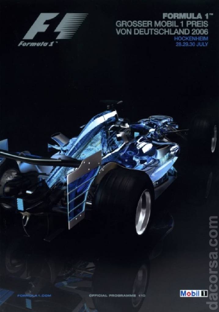 Image representing Grosser Mobil 1 Preis von Deutschland 2006, FIA Formula One World Championship round 12, Germany, 28 - 30 July 2006