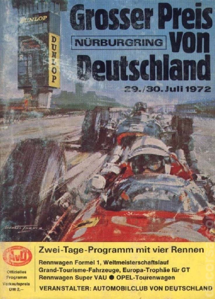 Poster of Grosser Preis von Deutschland 1972, FIA Formula One World Championship round 08, Germany, 29 - 30 July 1972