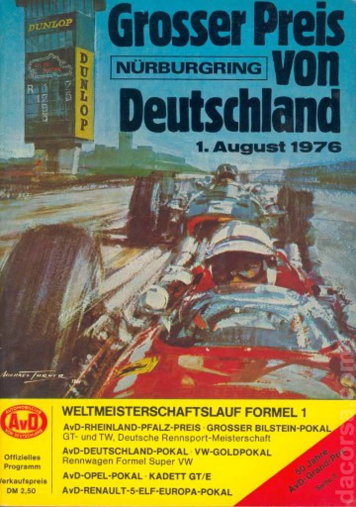 Poster of Grosser Preis von Deutschland 1976, FIA Formula One World Championship round 10, Germany, 1 August 1976